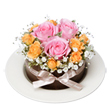 埼玉県蕨市フラワーショップヨシカワの花　フラワーケーキ（ピンク）