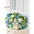 埼玉県蕨市フラワーショップヨシカワの花　ブルー系の花束